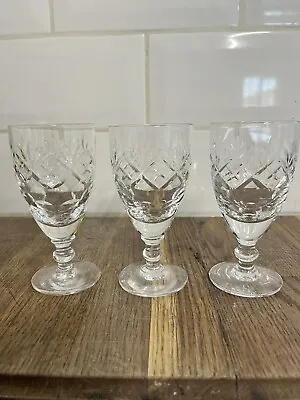 Buy Set Of 3 Royal Doulton Crystal  Glass Port / Sherry Glasses. Beautiful • 15£
