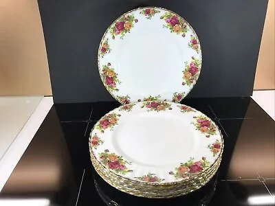 Buy ROYAL ALBERT OLD COUNTRY ROSES 6 DINNER PLATES *** 26 Cm Great Condition • 35£