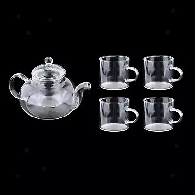 Buy Teaware Set Flower Borosilicate Glass Thermostable Decoration For Office • 18.95£