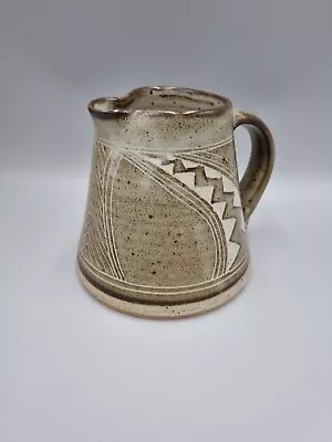 Buy A Studio Pottery Cone Jug Geometric Design, By Chris Lewis. • 38£