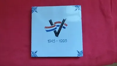 Buy 1945-1995 VE Day Ceramic 'Delft' Tile By Koninklijke Tichelaar For Ahrend • 11£