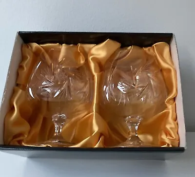 Buy Bohemia A Pair Of Lead Crystal Brandy Glasses. Pre Owned Never Been Used! • 21.99£