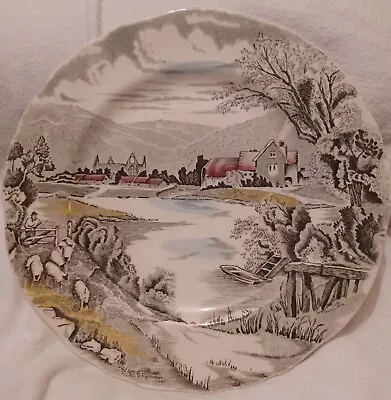 Buy Vintage Hand Engraved Alfred Meakin English China Plate 80+ YrsOld Tintern Abbey • 23.98£