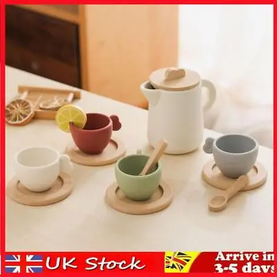 Buy 9pcs/10pcs Pretend Play Tea Set Role Play Wooden Tea Set For Kids (9pcs) • 12.49£
