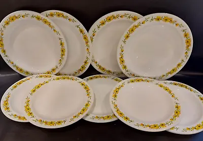 Buy PYREX Yellow Flower Side & Breakfast Plates X 9 • 29.95£