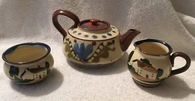 Buy Vintage Torquay Motto Ware Teapot, Milk Jug & Sugar Bowl • 18£