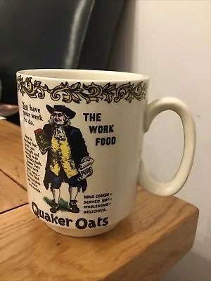 Buy Vintage (80s) Quaker Oats Mug, Lord Nelson Pottery, Ceramic, 'The Work Food' • 4£