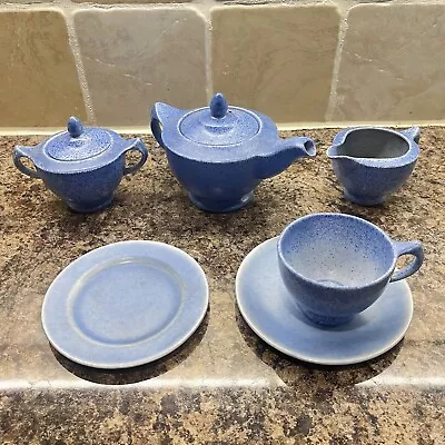 Buy Chameleon Ware Clews Co Tunstall Part Tea Set Blue - Tea Pot, Sugar, Pourer, Cup • 26.50£