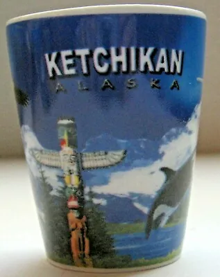 Buy Ketchikan Alaska Shot Glass Souvenir Eagle Totem Whale Plane Mountains • 3.79£