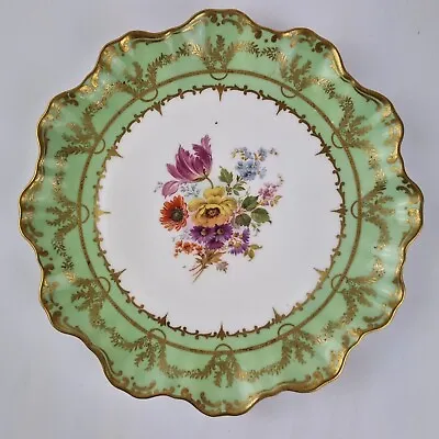 Buy Antique Doulton Burslem Plate Decorated Flowers Scalloped Edge 21cm Diameter #5 • 39£