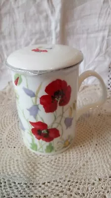 Buy Roy Kirkham Bone China Poppy Tea Infuser Mug. • 8£