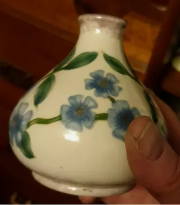 Buy Cobridge Squat Vase Blue Cornflower Design  • 70£