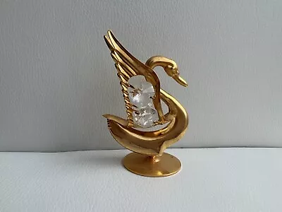 Buy 24c Gold Plated Swarovski Crystal Temptations Decorative Ornaments ( SWAN ) • 7.99£