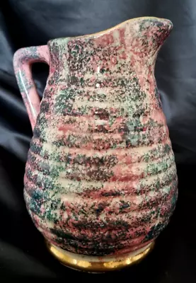 Buy  Pink And Pearl Lustre Ribbed Jug. Govancroft Stoneware Glasgow • 12£