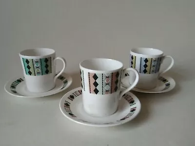 Buy Set Of 3 Vintage Royal Adderley China Coffee Cup 60s MASQUERADE  Ridgway Pottery • 11.99£
