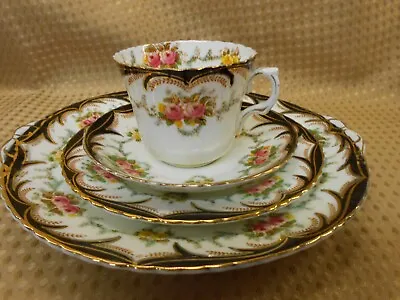 Buy Antique Vintage 4 Piece China Tea Set Windsor H&co Hand Painted Florals C1900-19 • 35£