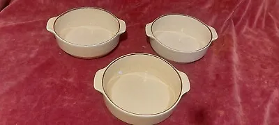 Buy Broadstone Poole Pottery  Eared Soup / Cereal Bowls X 3 • 19.99£