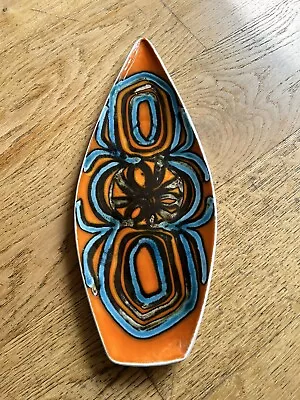 Buy Poole Pottery Shape 82  Spear Dish Signed By Artist Patricia Wells 1959-1973 • 40£