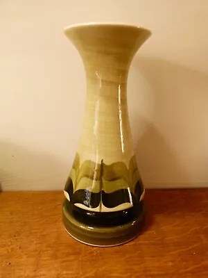 Buy Vintage 1970's Jersey Pottery Green Hand Painted 17cm Vase • 9.99£