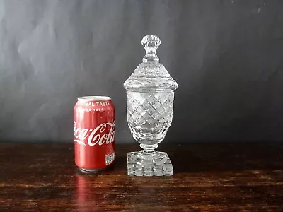 Buy William Yeoward Cut Crystal Pedestal Jar With Lid Sweet Meat Jar Signed H 21,5cm • 87£