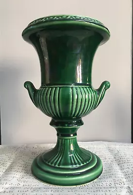 Buy Vintage Dartmouth Pottery Glossy Green Classic Urn Mantel Vase 22.5cm H No. 67A • 18.99£