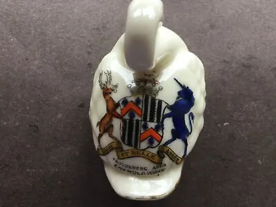 Buy Carlton Crested China Of  Falconberg Arms, Coxwold On A 50mm High Swan • 3.99£