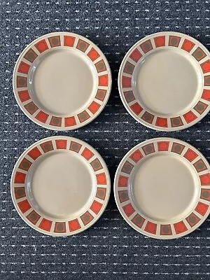 Buy Staffordshire Pottery Dinner Plates X 4 Vintage Retro • 5£