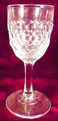 Buy Vernon Honeycomb Wine Goblet McKee Clear Glass EAPG Antique 1880s • 28.81£