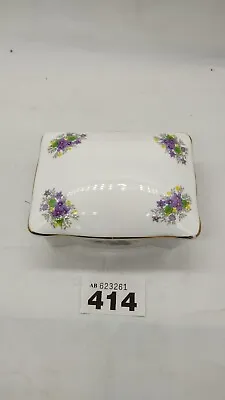 Buy Crown Staffordshire Fine Bone China Trinket Box Florals Made In England, Vintage • 14.99£