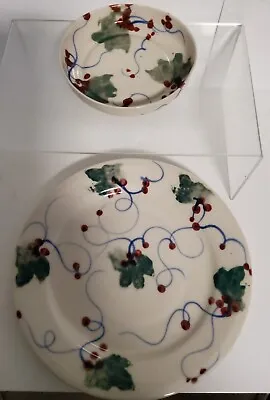 Buy Scottish Artist Alison Borthwick Buchlyvie Studio Pottery Plate Dish X 2  • 12.99£