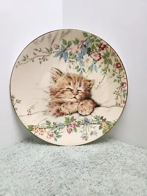Buy Royal Worcester Crown Ware 1st Issue Kitten Classics Cat Nap Plate Vintage 1985 • 9.48£