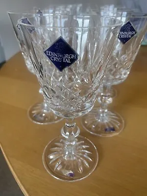 Buy Vintage Edinburgh Crystal Wine Glasses Lomond Pattern 15.8cm X 7.5cm • 80£