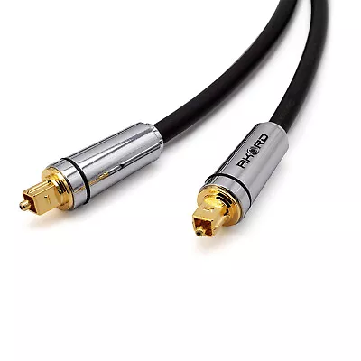 Buy AKORD Gold Plated High Resolution Professional Digital Optical Audio Cable • 4.29£