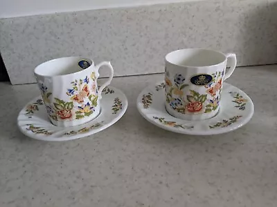 Buy Aynsley Cottage Garden Bone Espresso Cup And Saucer Pair  • 13.03£