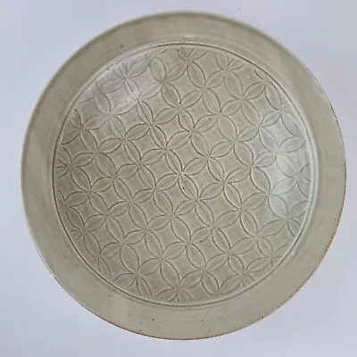 Buy Jonathan Chiswell Jones Celedon Studio Pottery Bowl With Geometric Design 31.5cm • 95£