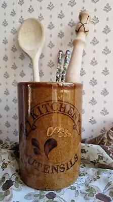 Buy Vintage Pearsons Chesterfield, Kitchen Utensils Brown Stoneware Storage Jar Vase • 12.99£