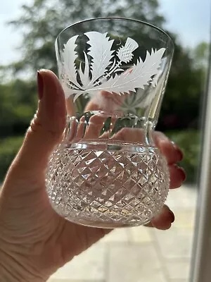 Buy Edinburgh Crystal Thistle Double Old Fashioned Whiskey Glass 10cm • 125£