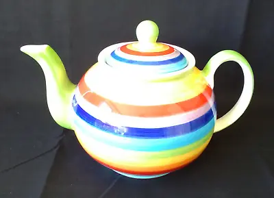Buy Hand Painted Rainbow Striped Teapot | Windhorse Design | Made In Thailand • 25£