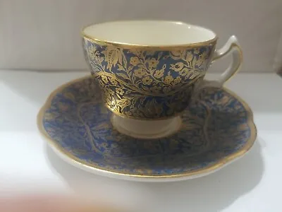 Buy Rare Vintage George Jones Crescent Sons China Small Teacup & Saucer Cobalt Blue • 18.94£