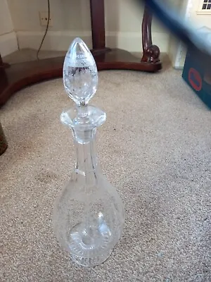 Buy Cut Glass Wine Decanter Quality 1950s  Decanter • 19.99£