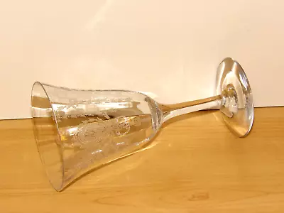Buy One 1930's Hand Blown Tiffin-Franciscan Wine Glass  Charmain Clear -Ex Cond • 7.67£
