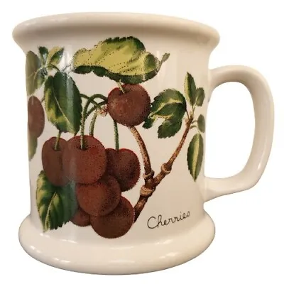 Buy Cherries Ceramic Coffee Mug Lauffer By Gailstyn Sutton Large 3.75  80's Vintage • 18.15£