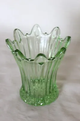 Buy Art Deco Green Glass Celery Vase By Sowerby • 10.99£