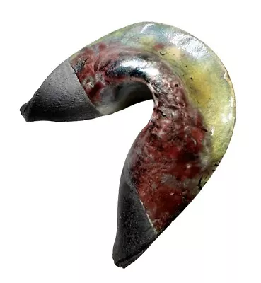 Buy Steve Hartman Pit-fired Raku Pottery Fortune Cookie; Contemporary Abstract Art • 109.06£