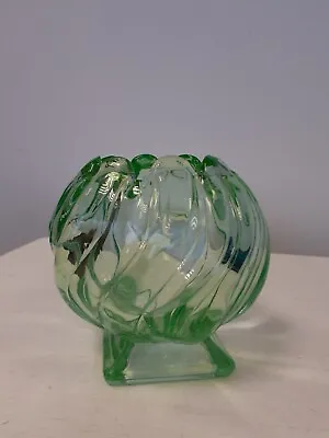 Buy Vintage Green Glass Bagley Equinox Art Deco 1930s Small Bowl Vase 10  • 20£