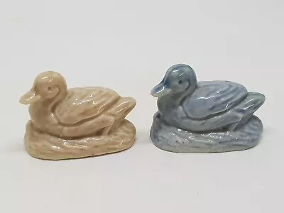 Buy Wade Whimsies Farmyard Animals Rare Blue And Beige Swimming Ducks • 4£