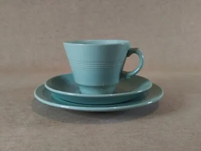 Buy Vintage Woods Ware Beryl Green Trio (Tea Cup Saucer Side Plate) 1940s Utility • 4.99£