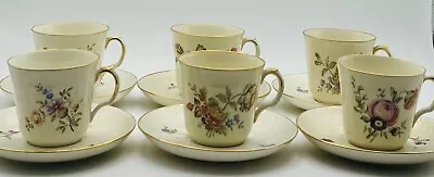 Buy Vintage Royal Copenhagen #910 1546 Frijsenborg Demitasse Cups & Saucers Set Of 6 • 85.39£