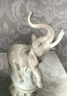 Buy Nao Handmade Lladro Daisa Elephant With Raised Trunk. • 59£