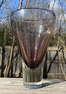 Buy Vintage MCM Art Glass Vase By Gunnel Nyman Controlled Bubble Nuutajarvi Notsio • 211.85£